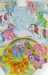 Size: 665x1047 | Tagged: applejack (g1), backcard, blossom, bowtie (g1), bubbles (g1), cotton candy (g1), derpibooru import, firefly, g1, g1 backstory, glory, irl, medley, moondancer (g1), photo, safe, sea pony, seashell (g1), sunbeam, twilight sparkle