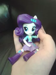 Size: 960x1280 | Tagged: safe, derpibooru import, rarity, human, equestria girls, clothes, doll, equestria girls minis, hand, irl, it's dangerous to go alone, photo, skirt, solo, toy