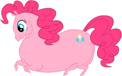 Size: 569x358 | Tagged: cute, derpibooru import, fat, obese, piggy pie, pinkie pie, pudgy pie, safe, simple background, solo, transparent background, vector, what's opera doc