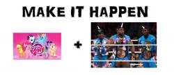 Size: 1087x469 | Tagged: applejack, derpibooru import, exploitable meme, fluttershy, make it happen, mane six, meme, new day (stable), pinkie pie, rainbow dash, rarity, safe, twilight sparkle, wwe