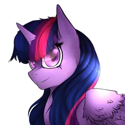 Size: 1024x1024 | Tagged: safe, artist:lolitalonis, derpibooru import, twilight sparkle, twilight sparkle (alicorn), alicorn, pony, female, fluffy, mare, simple background, solo