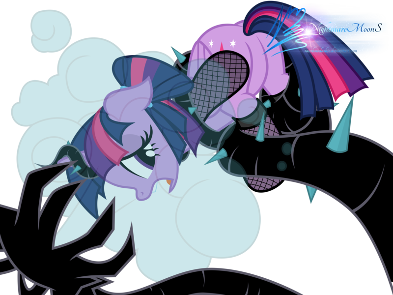 Size: 6000x4500 | Tagged: questionable, artist:nightmaremoons, derpibooru import, twilight sparkle, twilight sparkle (alicorn), alicorn, pony, absurd resolution, alternate hairstyle, black vine, female, fishnets, i've seen enough hentai to know where this is going, mare, poison vine, show accurate, show accurate porn, solo, solo female, tentacle porn, tentacles, tentacles on female