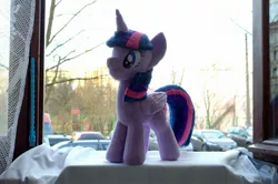 Size: 2048x1362 | Tagged: safe, artist:egalgay, derpibooru import, twilight sparkle, twilight sparkle (alicorn), alicorn, pony, female, handmade, irl, mare, photo, plushie, solo