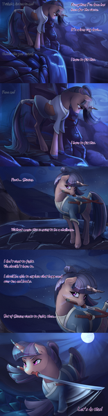 Size: 1280x4925 | Tagged: alternate universe, artist:viwrastupr, clothes, cloven hooves, comic, derpibooru import, katana, kimono (clothing), martial arts, safe, samurai, samurai twilight, solo, sword, tail wrap, tumblr, twilight sparkle, weapon