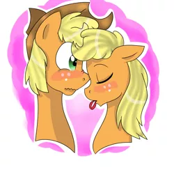 Size: 5000x5000 | Tagged: absurd resolution, applejack, applejack (male), applejacks (shipping), artist:artistcoolpony, derpibooru import, female, male, rule 63, safe, selfcest, self ponidox, shipping, straight