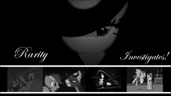 Size: 1920x1080 | Tagged: artist:pinkiejay, black and white, couch, dead source, derpibooru import, detective rarity, draw me like one of your french girls, flying, goggles, grayscale, monochrome, rainbow dash, rarity, rarity investigates, safe, soarin', sultry pose, vector, wallpaper, wind rider
