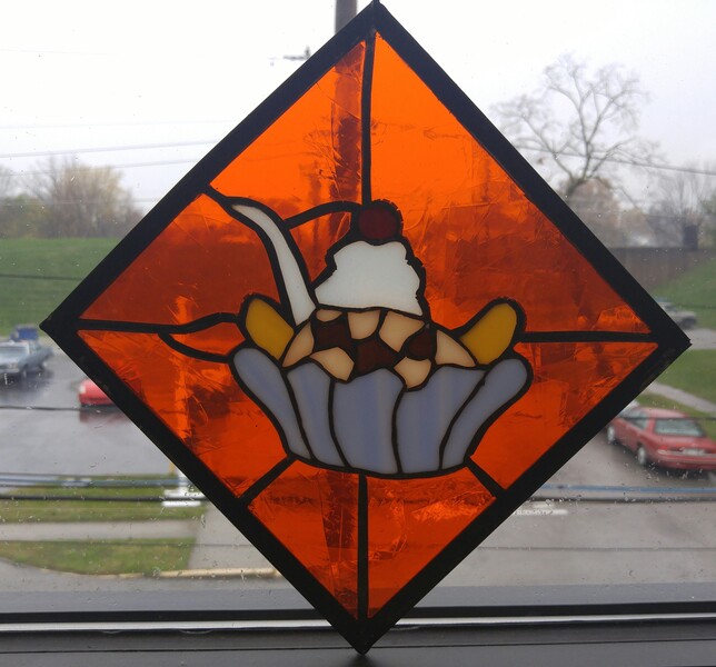 Size: 3206x2988 | Tagged: artist:tjglass, cutie mark, derpibooru import, irl, oc, oc:august, photo, photo craft, photo traditional art, safe, stained glass, stained glass (irl), unofficial characters only