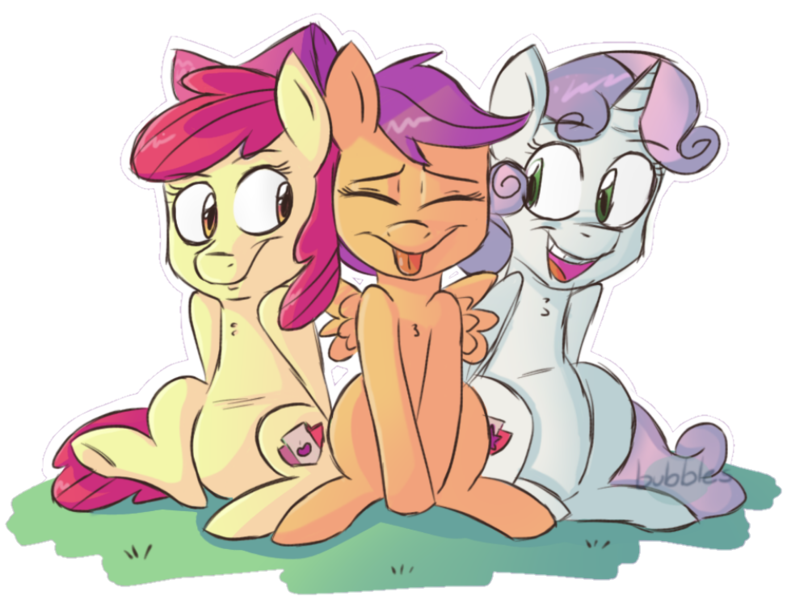 Size: 974x743 | Tagged: apple bloom, artist:cosmic-pincel, cutie mark, cutie mark crusaders, derpibooru import, safe, scootaloo, sitting, sweetie belle, the cmc's cutie marks