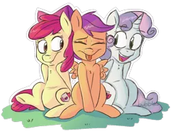 Size: 974x743 | Tagged: apple bloom, artist:cosmic-pincel, cutie mark, cutie mark crusaders, derpibooru import, safe, scootaloo, sitting, sweetie belle, the cmc's cutie marks