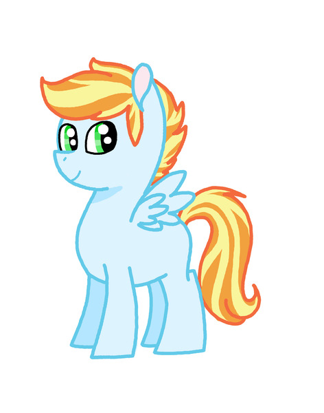 Size: 2360x3000 | Tagged: artist:broohan, derpibooru import, oc, oc:solar sparks, offspring, parent:rainbow dash, parent:soarin', parents:soarindash, safe, solo, unofficial characters only