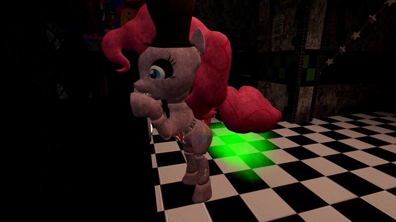 Size: 1920x1080 | Tagged: 3d, animatronic, artist:tacko marceno, crossover, derpibooru import, fart, five nights at freddy's, five nights at pinkie's, freddy fazbear, gmod, pinkie fazbear, pinkie pie, safe