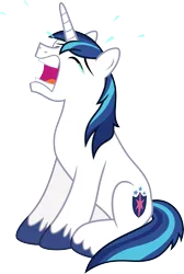 Size: 4024x6000 | Tagged: safe, artist:chainchomp2, derpibooru import, shining armor, pony, unicorn, slice of life (episode), .svg available, absurd resolution, crying, crying armor, exploitable meme, liquid pride, male, meme, sad armor, simple background, solo, stallion, transparent background, vector, whining armor