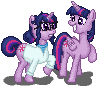 Size: 98x88 | Tagged: safe, artist:misno26, derpibooru import, sci-twi, twilight sparkle, twilight sparkle (alicorn), ponified, alicorn, pony, unicorn, equestria girls, equestria girls ponified, pixel art, twolight, unicorn sci-twi