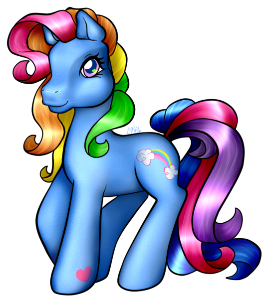 Size: 973x1080 | Tagged: artist:prettywitchdoremi, derpibooru import, g3, rainbow dash, rainbow dash (g3), safe, simple background, solo, transparent background