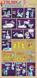 Size: 1600x3374 | Tagged: safe, artist:marmorexx, derpibooru import, rainbow dash, soarin', pony, comic:the new wonderbolt, cloud, comic, pegasus magic