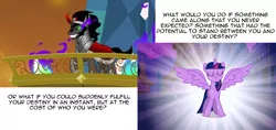 Size: 2276x1072 | Tagged: alicorn, analysis, derpibooru import, king sombra, magical mystery cure, quote, rwby, safe, screencap, text, the crystal empire, twilight sparkle, twilight sparkle (alicorn)