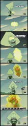 Size: 441x1923 | Tagged: barely pony related, comic, derpibooru import, dialogue, discord's portal, exploitable meme, ghostbusters, make new friends but keep discord, meme, obligatory pony, peridot (steven universe), portal, puppet, puppet dimension, safe, screencap, señor huevos, sock puppet, sombrero, spoilers for another series, steven universe, wat, zuul