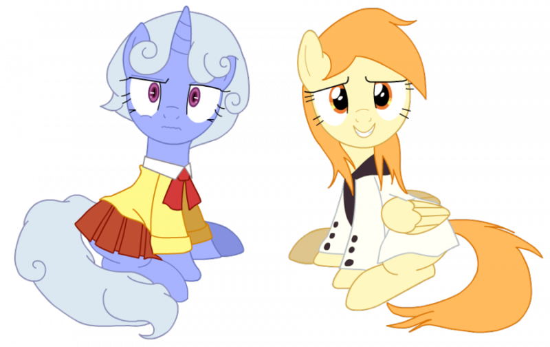 Size: 850x536 | Tagged: artist:게르亡, clothes, derpibooru import, oc, oc:dcpony, oc:oupony, safe, unofficial characters only