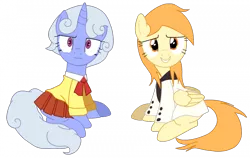 Size: 850x536 | Tagged: artist:게르亡, clothes, derpibooru import, oc, oc:dcpony, oc:oupony, safe, unofficial characters only