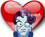 Size: 740x616 | Tagged: safe, derpibooru import, principal abacus cinch, equestria girls, friendship games, cinchrage, expulsion, heart, holiday, lasty's hearts, simple, threat, ultimatum, valentine, valentine's day