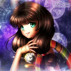 Size: 600x600 | Tagged: artist:kgfantasy, derpibooru import, fourth doctor, fourth doctor's scarf, human, humanized, humanized oc, oc, oc:macdolia, pigtails, pocket watch, safe, unofficial characters only