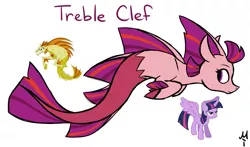 Size: 1247x735 | Tagged: safe, artist:milchik, derpibooru import, adagio dazzle, twilight sparkle, twilight sparkle (alicorn), alicorn, pony, siren, female, fusion, mare