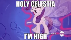 Size: 1080x608 | Tagged: breezie, breeziefied, caption, derpibooru import, drug use, edit, edited screencap, humor, it ain't easy being breezies, meme, rarbreez, rarity, safe, screencap, solo, species swap, transformation