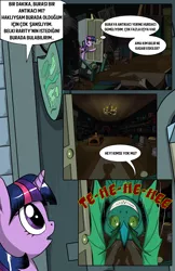 Size: 1750x2700 | Tagged: safe, artist:sirzi, artist:true line translators, derpibooru import, twilight sparkle, twilight sparkle (alicorn), alicorn, pony, comic:talisman for a pony (tr), comic, crossover, female, jackie chan adventures, mare, translation, turkish