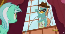Size: 1920x1010 | Tagged: agent p, artist:linormusicbeatpone, badly drawn, badly edited, bon bon, derpibooru import, edit, edited screencap, lyra heartstrings, perry the platypus, phineas and ferb, safe, screencap, slice of life (episode), sweetie drops, ugh