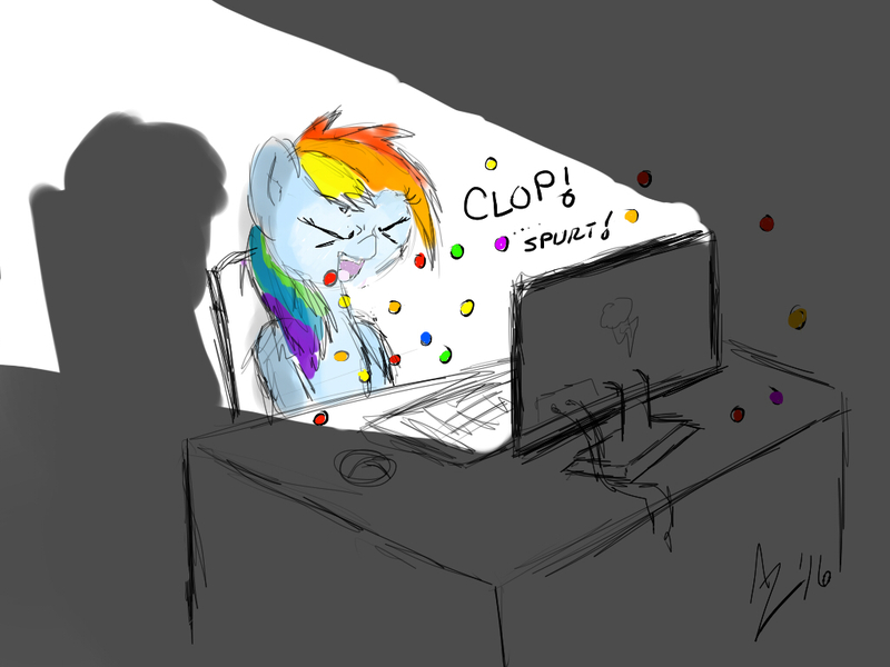 Size: 1024x768 | Tagged: artist:aer0 zer0, candy, clopping, comic:rainbow's private time, cum, cumming, derpibooru import, food, implied cum, implied masturbation, questionable, rainbow dash, skittles, wat, wtf