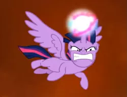 Size: 641x493 | Tagged: safe, derpibooru import, screencap, twilight sparkle, twilight sparkle (alicorn), alicorn, pony, twilight's kingdom, angry, cropped, faic, female, gritted teeth, magic, mare, rage, solo, super saiyan princess, twilight vs tirek