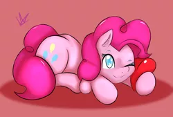 Size: 3952x2664 | Tagged: artist:wolfy-pony, cute, derpibooru import, diapinkes, holiday, pinkie pie, safe, solo, valentine's day