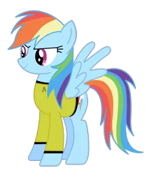 Size: 2058x2341 | Tagged: artist:sonofaskywalker, crossover, derpibooru import, james t kirk, rainbow dash, safe, solo, star trek, star trek (tos)