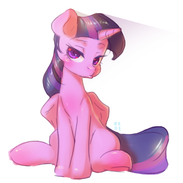 Size: 1500x1500 | Tagged: safe, artist:mrs1989, derpibooru import, twilight sparkle, twilight sparkle (alicorn), alicorn, pony, female, mare, pouting, simple background, sitting, solo, white background