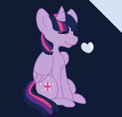 Size: 352x339 | Tagged: safe, artist:wintery, derpibooru import, twilight sparkle, twilight sparkle (alicorn), alicorn, pony, cheap background, eyes closed, female, mare, solo