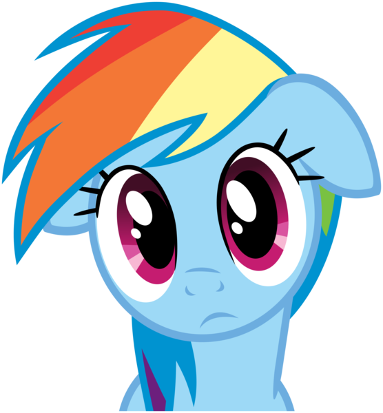 Size: 2020x2178 | Tagged: safe, artist:jp, derpibooru import, rainbow dash, daring don't, .svg available, cute, dashabetes, floppy ears, looking at you, simple background, solo, svg, transparent background, vector