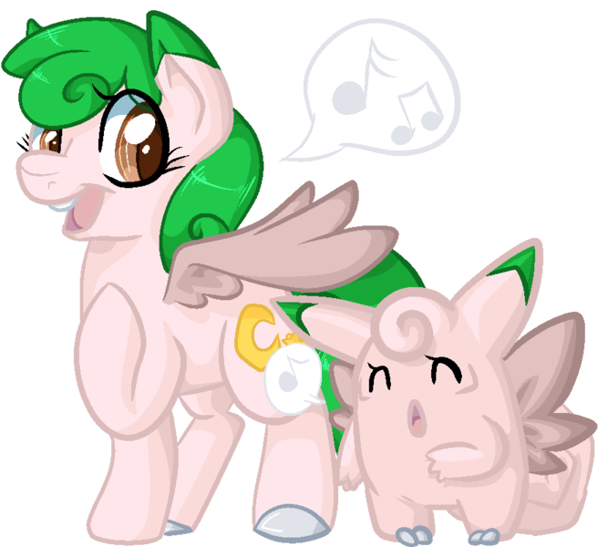 Size: 875x800 | Tagged: safe, artist:paintsplatter, derpibooru import, ponified, clefable, pony, pokémon