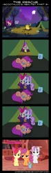 Size: 2000x6749 | Tagged: apple bloom, artist:daringdashie, comic, cutie mark crusaders, derpibooru import, rainbow dash, safe, scootalone, scootaloo, scootaloo's new pet, sweetie belle