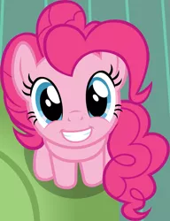 Size: 1131x1475 | Tagged: safe, artist:badumsquish, derpibooru import, part of a set, pinkie pie, earth pony, pony, badumsquish is trying to murder us, badumsquish's kitties, cute, diapinkes, female, grin, happy, looking at you, looking up, sitting, smiling, solo, weapons-grade cute