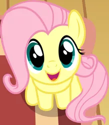 Size: 1136x1303 | Tagged: safe, artist:badumsquish, derpibooru import, part of a set, fluttershy, pegasus, pony, badumsquish is trying to murder us, badumsquish's kitties, cute, female, grin, happy, looking at you, looking up, shyabetes, sitting, smiling, solo, weapons-grade cute