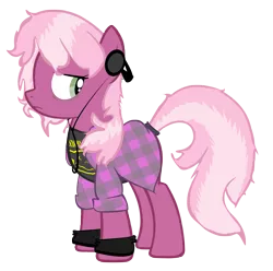 Size: 3019x3000 | Tagged: '90s, 90s cheerilee, artist:flutter-butter, artist:goldginger101, cheerilee, clothes, derpibooru import, grunge, headphones, nirvana, safe, solo