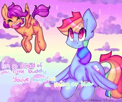 Size: 3600x3000 | Tagged: artist:bunxl, cloud, cutie mark, derpibooru import, flying, open mouth, rainbow dash, safe, scootaloo, scootaloo can fly, the cmc's cutie marks