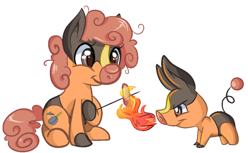 Size: 1045x645 | Tagged: safe, artist:paintsplatter, derpibooru import, ponified, pony, tepig, pokémon, video game