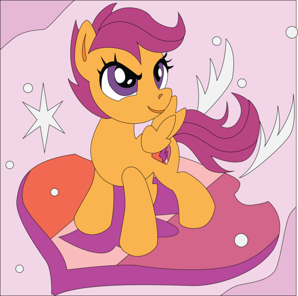 Size: 3617x3598 | Tagged: artist:the-paper-pony, cutie mark, derpibooru import, mockup, safe, scootaloo, shadowbox, solo, the cmc's cutie marks