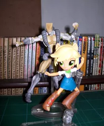 Size: 702x850 | Tagged: safe, derpibooru import, applejack, equestria girls, action figure, clothes, crossover, dio brando, doll, equestria girls minis, eqventures of the minis, jojo's bizarre adventure, skirt, stand, stardust crusaders, the world, toy, za warudo