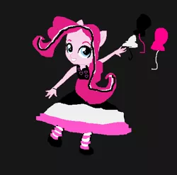 Size: 446x440 | Tagged: safe, artist:pinkie pie cake, derpibooru import, pinkie pie, equestria girls, doll, drawing, equestria girls minis, goth, gothic pinkie, pinkie pie's boutique, solo, toy