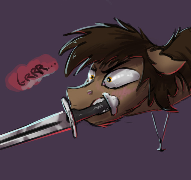 Size: 1280x1206 | Tagged: angry, artist:gaypyjamas, derpibooru import, growling, hammer, jewelry, mjölnir, mouth hold, necklace, oc, safe, solo, sword, unofficial characters only, war hammer, weapon