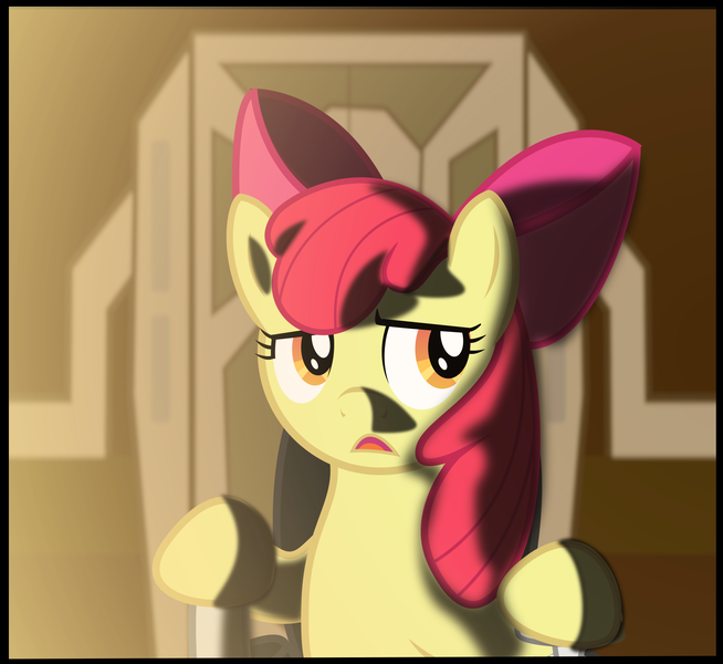 Size: 1878x1722 | Tagged: safe, artist:eagle1division, derpibooru import, apple bloom, earth pony, pony, comic:applebloom's big haul, cockpit, elite dangerous, female, filly, open mouth, solo, spaceship