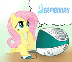 Size: 804x695 | Tagged: computer, derpibooru, derpibooru import, fluttershy, flutter thought, fs doesn't know what she's getting into, imac, imac g3, meta, safe, solo, this will end in tears