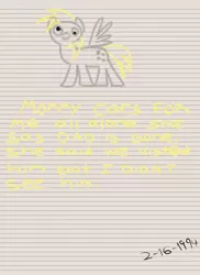 Size: 2400x3300 | Tagged: safe, artist:aaronmk, derpibooru import, derpy hooves, dinky hooves, pegasus, pony, diary, dinky hooves's diary, female, lined paper, mare, solo, text